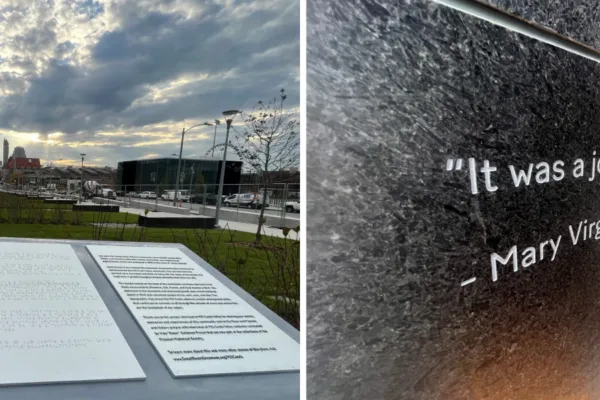 Kwame Building Group oversees installation of public art exhibit at Brickline Greenway to honor 20,000 displaced Mill Creek Valley residents