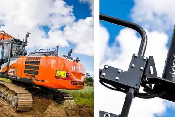 First HCME Customised Solutions Zaxis-7 excavator with factory-fitted Leica Geosystems 3D machine control solution arrives in France